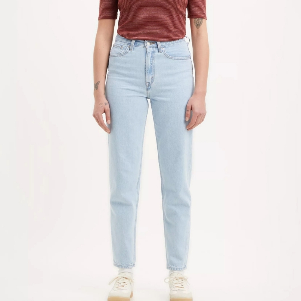 Levi's 80s Mom Jeans 29 x 30 Classic Light Wash High Rise Tapered Leg New